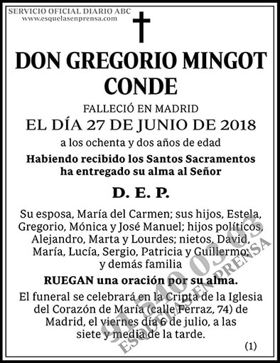 Gregorio Mingot Conde